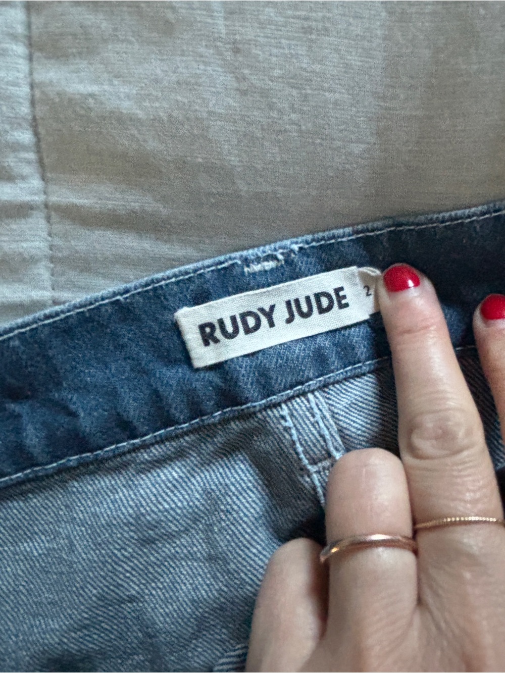 Rudy Jude Side Button Jeans in Tumbled Indigo - Picture 7 of 12